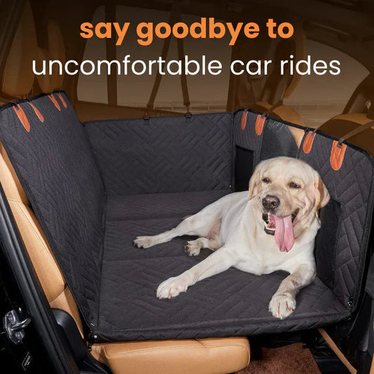 PupBench Road Bed dog car seat extender installed in a back seat