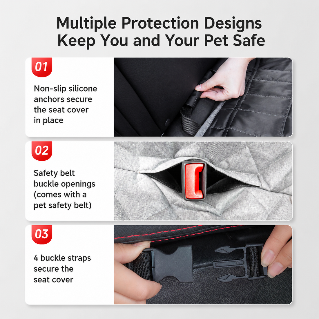 dog hammock straps and seat belt openings compared with hard bottom support
