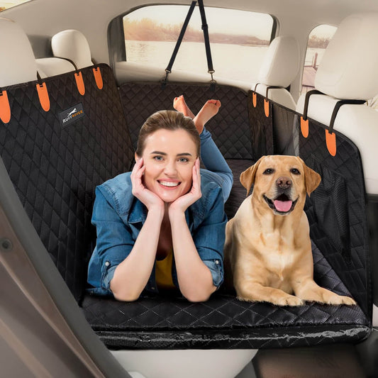 PupBench Road Bed dog car seat extender installed in a back seat