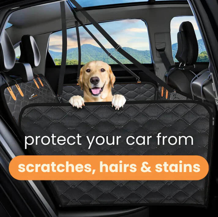 PupBench Road Bed dog car seat extender installed in a back seat