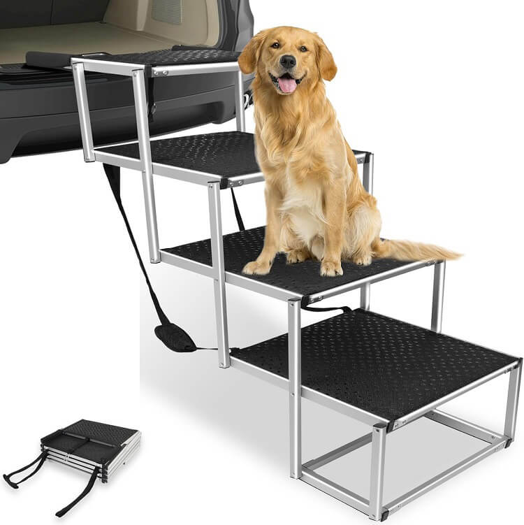 PupBench Foldable Dog Ramp & Stairs for Cars & SUVs