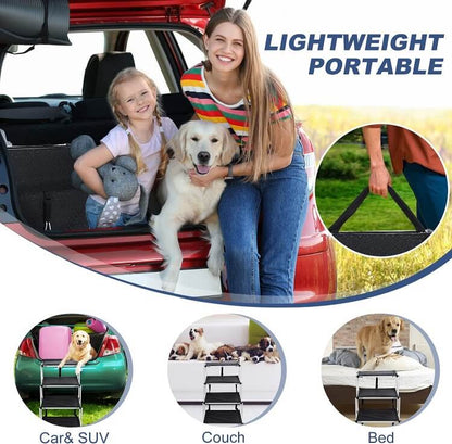 PupBench Foldable Dog Ramp & Stairs for Cars & SUVs