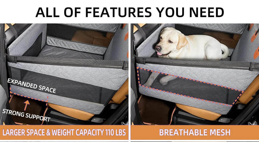 PupBench Single Road Bed – Dog Back Seat Extender