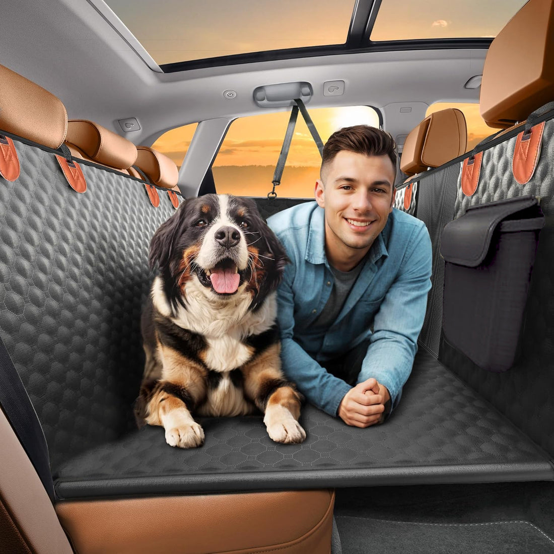 dog back seat extender setup for a Subaru Outback style rear seat